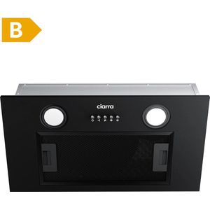 CIARRA CBCB5913A - Inbouw Afzuigkap - 52cm Zwart – Inclusief koolstoffilter - 300m3 – Energieklasse B