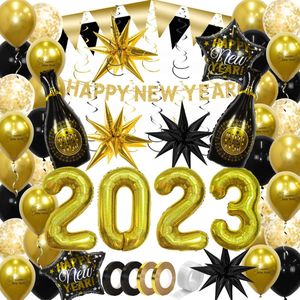Happy New Year 2023 Versiering Oud En Nieuw Versiering Nieuw Jaar Feest Artikelen 2023 Versiering Decoratie Goud - 72st.