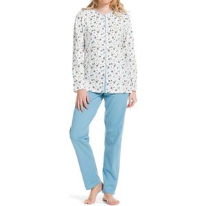 Pastunette dames pyjama Snow Dots - Light Blue - 52 - Creme
