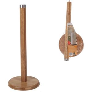 Gerimport - Keukenrollen papier houder bamboe hout 32 cm