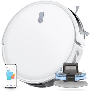 Robotstofzuiger - Stofzuiger - Dweilrobot - Vacuum Cleaner - Robotstofzuiger met Dweilfunctie - Dweilsysteem - SoF LiDAR - 6500PA Zuigkracht – 150 Min Werktijd – Slimme Appbediening & Kaartplanning