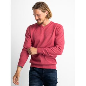 Petrol Industries - Heren Fijngebreide Pullover - Rood - Maat XS