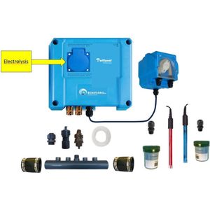 POOLTRONICS DIY WIFI Zoutwatersysteem - Zoutelectrolyse zet zwembadzout om naar Chloor met Automatische Ph dosering - Zwembad Zoutwater Waterbehandeling pakket om zelf op te bouwen en te installeren - BASIC - MET WIFI
