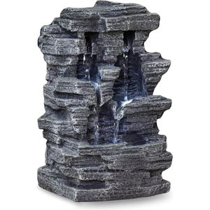 Waterfontein Zen'Light SCFR150 Grand Canyon fontein grijs steen 19 x 16 x 28 cm met verlichting Waterfontein Zen'Light SCFR150 Grand Canyon fontein grijs steen 19 x 16 x 28 cm voor huis en tuin