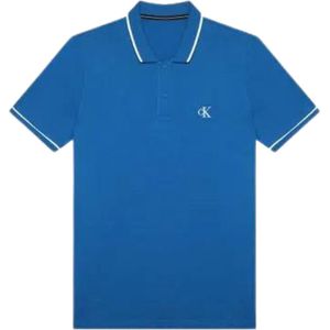 Calvin Klein Tipping Slim Polo Heren - Blauw - Maat XL