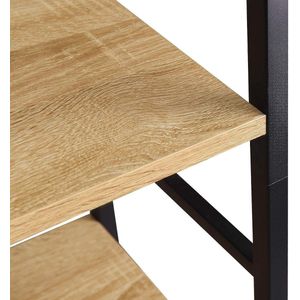 Rootz Staande Plank in Industriële Stijl - Opbergrek - Boekenkast - Elegant ontwerp - Robuuste constructie - Milieuvriendelijke materialen - 50 cm x 30 cm x 176 cm