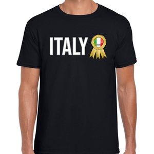 Bellatio Decorations Verkleed T-shirt voor heren - Italy- zwart - supporter - themafeest - Italie XL