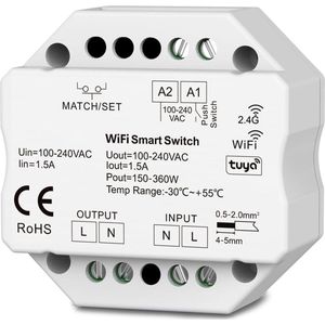 Relais 1 circuit WiFi + RF2.4 SD TUYA-serie