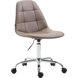 Bureaustoel - Bureaustoelen voor volwassenen - Design - In hoogte verstelbaar - Kunstleer - Bruin - 47x56x89 cm