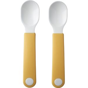 Mepal Mio oefenlepel – Set van 2 – Goede grip – Kinderservies – Yellow