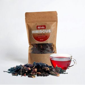 OZ Tea - Hibiscusthee - 70 gram - Kruidenthee - 100% Natuurlijk - Losse thee - Vol van Smaak en Aroma