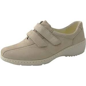 Waldläufer Dames Klittenbandschoen 607302-191-094 Beige - Kaya Wijdte K - Maat 5½