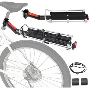 Fietsbagagedrager mountainbike aluminiumlegering bagagedrager verstelbare fiets snelspanner fiets achter zadelpen rek bagagedrager met 15-20 lbs gewichtscapaciteit universeel