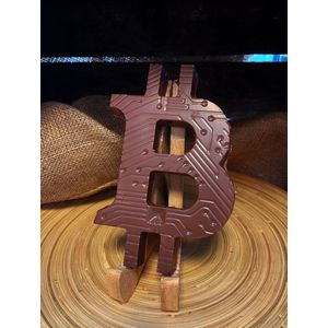 Bitcoin chocoladeletter | Smaak Puur | Chocolade letter cadeau | Crypto