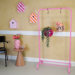 Roze Metalen Opbergrek | Pink Kledingrek Metaal - Design