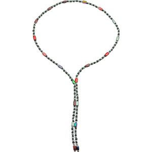Edelstenen ketting Color Black Magnetite Wrap - magnetiet - zwart - rood - oranje, wit - grijs - roze - bruin - paars - groen - zilver - mint groen - sieraden zakje - cadeau voor haar - kerst cadeau - Moederdag cadeau