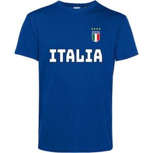 T-shirt Italia | EK 2024 |Italië shirt | Shirt Italiaanse Vlag | Blauw | maat XS