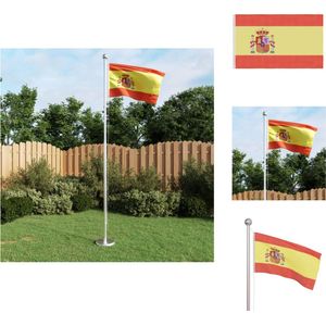 vidaXL Nationale Vlag - Meerkleurig 90 x 150 cm - 2 messing oogjes - 68D polyester - Vlag