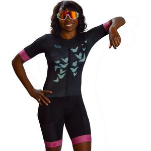 Jolie Exclusive Trisuit with Sleeves and Side Pockets - Pink - 3XL