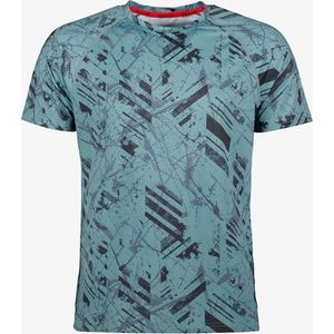 Osaga Dry heren hardloop T-shirt blauw met print - Maat L