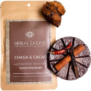 Herbal Cacao - CHAGA & 100% pure, Raw Ceremonial CACAO - ""Immune Support"" - Koning van de medicinale paddestoelen - Medicinal drinking chocolate, rechtstreeks van inheemse Maya stammen