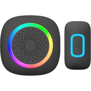 Draadloze Deurbel met 60 Geluiden en 300m Bereik - LED RGB Signalen voor Thuis en Kantoor