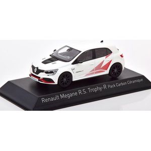 Renault Megane R.S. Trophy-R Pack Carbon Ceramique 2019 ( Wit met Zwarte Velgen ) 1-43 Norev