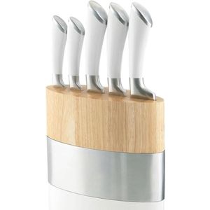 ApexArte® Messenset met Blok - Messensets met Messenblok - Koksmes - Keukenmessen Set - Super Scherp