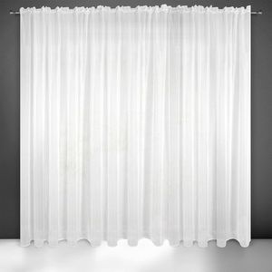 Goodivery ® Gordijn voile glad transparant rucheband 1 stuk transparant hoogwaardig slaapkamer woonkamer elegant elegant 300 x 250 cm