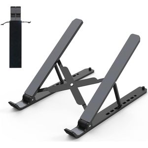 Verstelbare Laptopstandaard voor Bureau - Draagbare Opvouwbare Laptophouder met Ventilatie voor 10-15,6 Inch Laptops