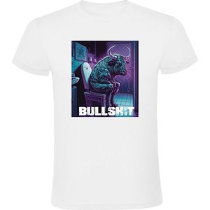 Bullshit Heren T-shirt - stier - toilet - wc - dier - shirt