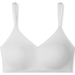 SCHIESSER Invisible Soft bralette (1-pack) - dames bustier microvezel uitneembare pads wit - Maat: 36