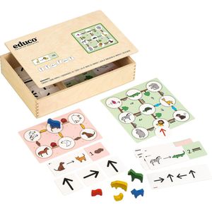 Educo Codieren - Codeerspel met dieren - Houten speelgoed - Houten puzzel - Educatief speelgoed - Kinderspeelgoed - Vanaf 5 jaar