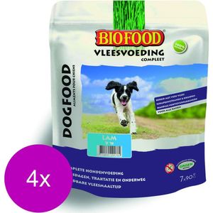 Biofood Vleesvoeding Compleet Lam - Hondenvoer - 4 x 800 g