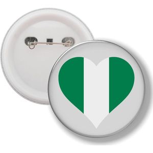 Button Met Speld - Hart Vlag Nigeria