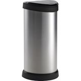 Curver Decobin Push Prullenbak - 40L - Metallic - Recycled Kunststof