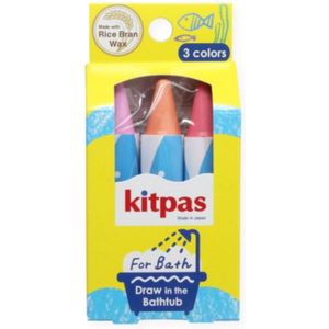 Kitpas - Uitwisbaar bad krijt Roze, Oranje en Rood 3 stuks