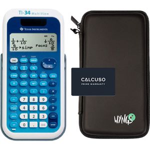 CALCUSO Basispakket zwart met rekenmachine TI-34 MultiView