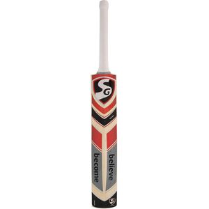 SG Sierra 150 Graad 5 Engelse Wilgen Cricketbat (Beige/Rood, Maat: 4) | Geschikt voor Leren Bal | Gewicht: 800-850 gram | Sweet Spot: Medium | Rugprofiel: Medium | Speelstijl: Allround