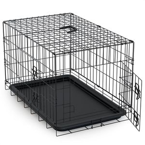 Avalo Hondenbench L - Bench Voor Honden - Opvouwbare Kooi - 2 Deuren - 92x57x64 CM