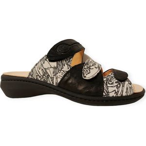 Think! Slipper Camilla 3-000078-0050 Zwart Wit Combi