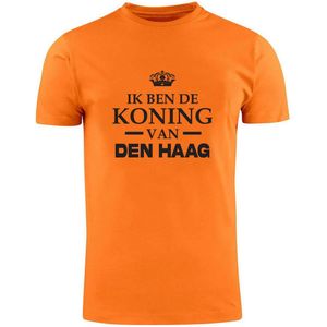 Ik ben de Koning van Den Haag Oranje Heren T-Shirt | Koningsdag