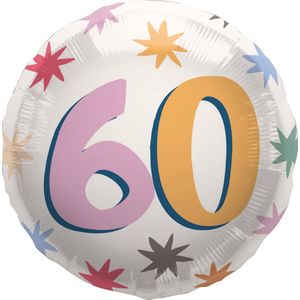 Folat - Folieballon Starburst 60 jaar (45 cm)