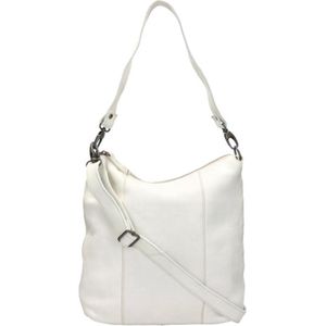 Bear Design Medium Schoudertas / Crossbodytas Dames - Leer - Ava - Wit