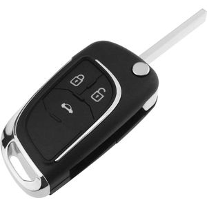 Allecto Plus - Opvouwbare Auto Afstandsbediening Sleutel Shell voor Opel Astra J Insignia Mokka - Sleutel Cover - 3 Knoppen - Beschermhoesje - Sleutelhanger Case