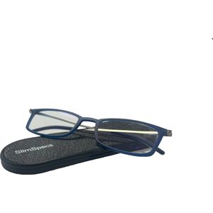 SlimSpecs (Navy Blue) - Leesbril - Ultra dunne leesbril - Dunne leesbril - Platte leesbril - Reading glasses - Ultra thin reading glasses - Thin reading glasses - Flat reading glasses