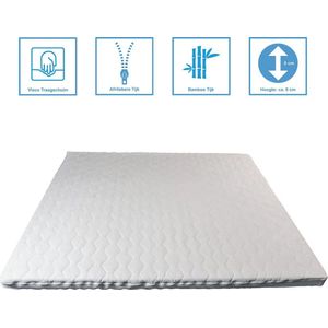 Anno 1588 Luxe Topper Traagschuim Monaco - Bamboe tijk - Hotelkwaliteit - ca. 8cm - 70x200