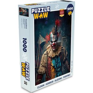 Puzzel Clown - Horror - Kleding - Portret - Legpuzzel - Puzzel 1000 stukjes volwassenen