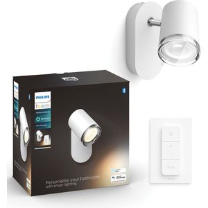 Philips Hue Adore Opbouwspot Badkamer - White Ambiance - GU10 - Wit - 5,5W - Bluetooth - incl. Dimmer Switch