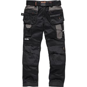 Scruffs Pro Flex Werkbroek - Zwart - Maat UK - 32R / EU - 48M